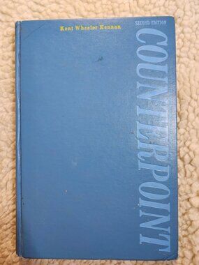 Counterpoint Kent Wheeler Kennan Second Edition Hardcover Prentice-Hall Music